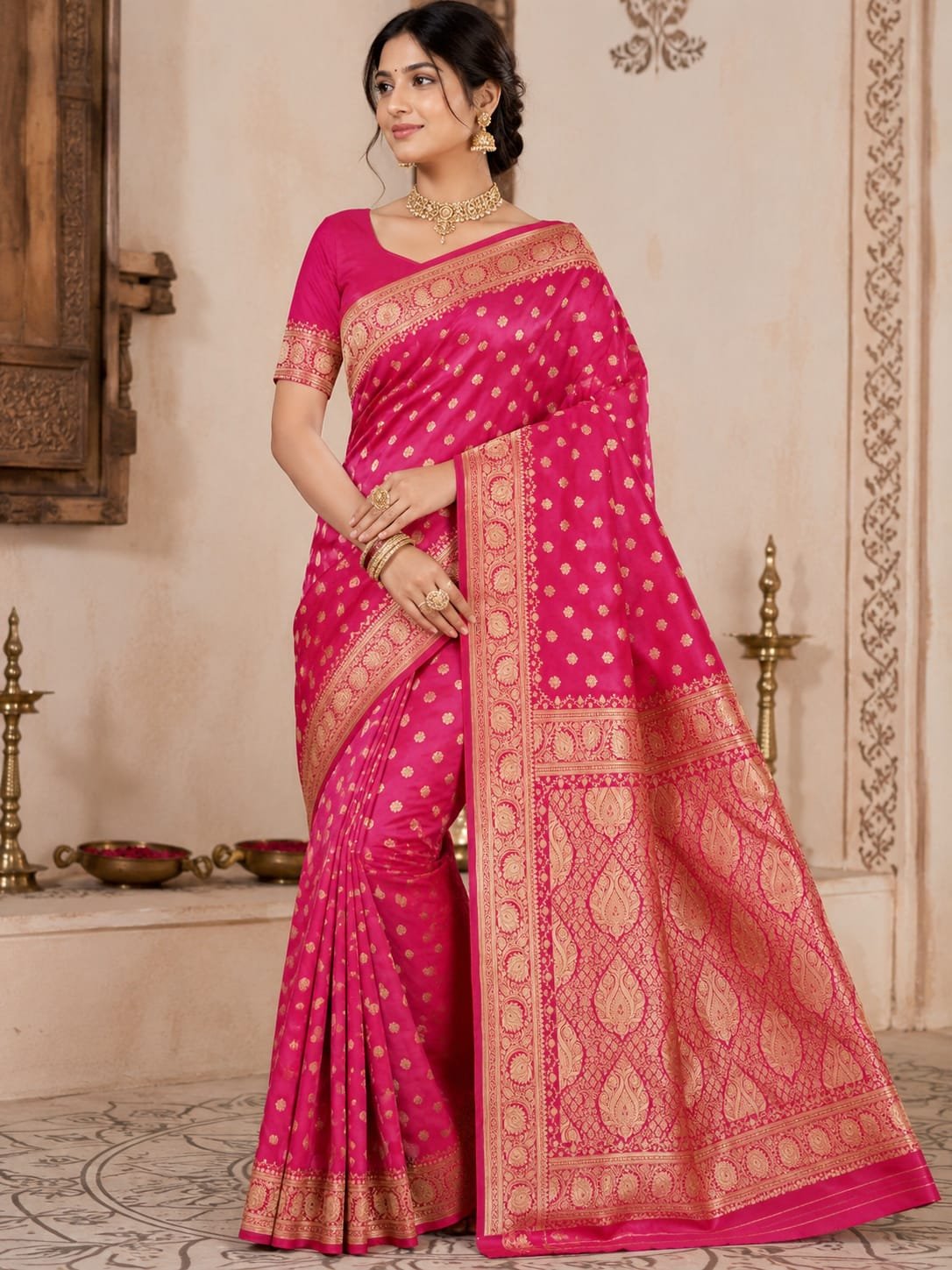 Banarasi semi katan Silk saree 