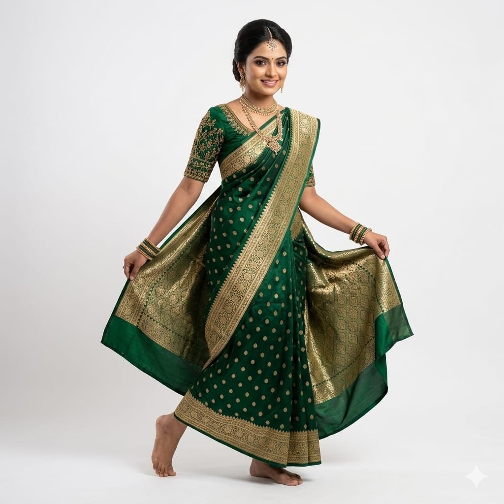 Banarasi art silk saree with broket blouse 