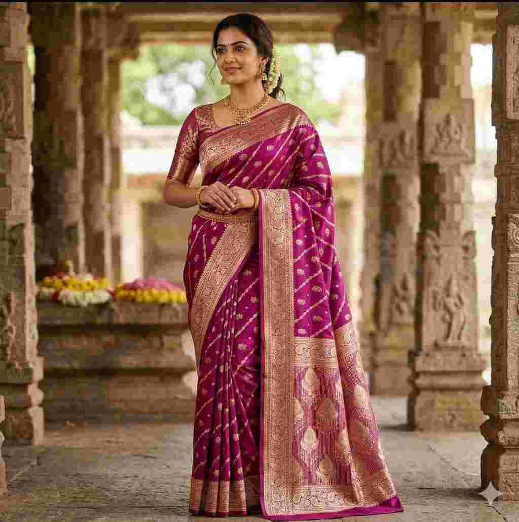 Banarasi art silk Saree with surski ston work