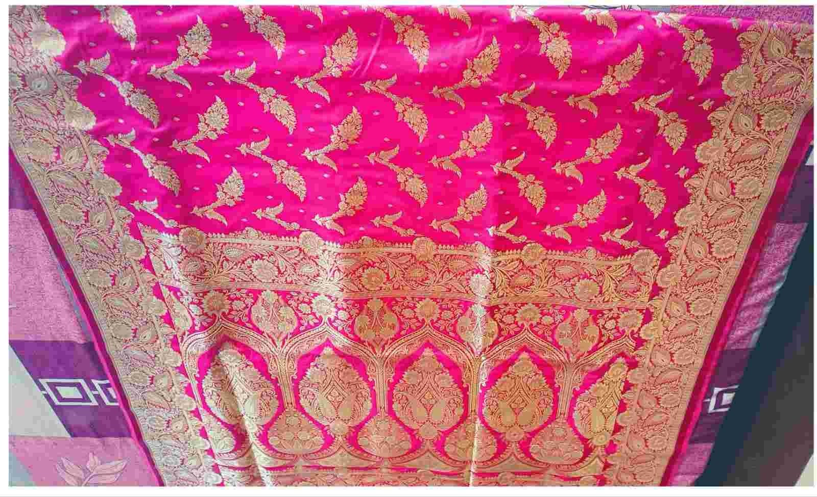 banarasi semi katan silk saree  - image 3