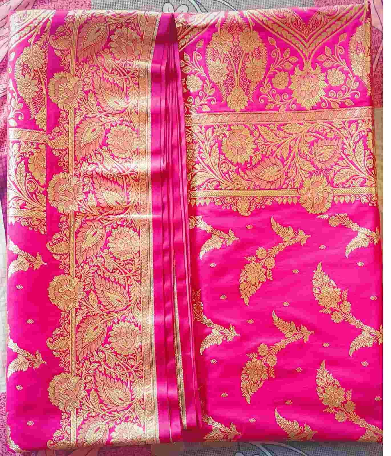 banarasi semi katan silk saree  - image 4