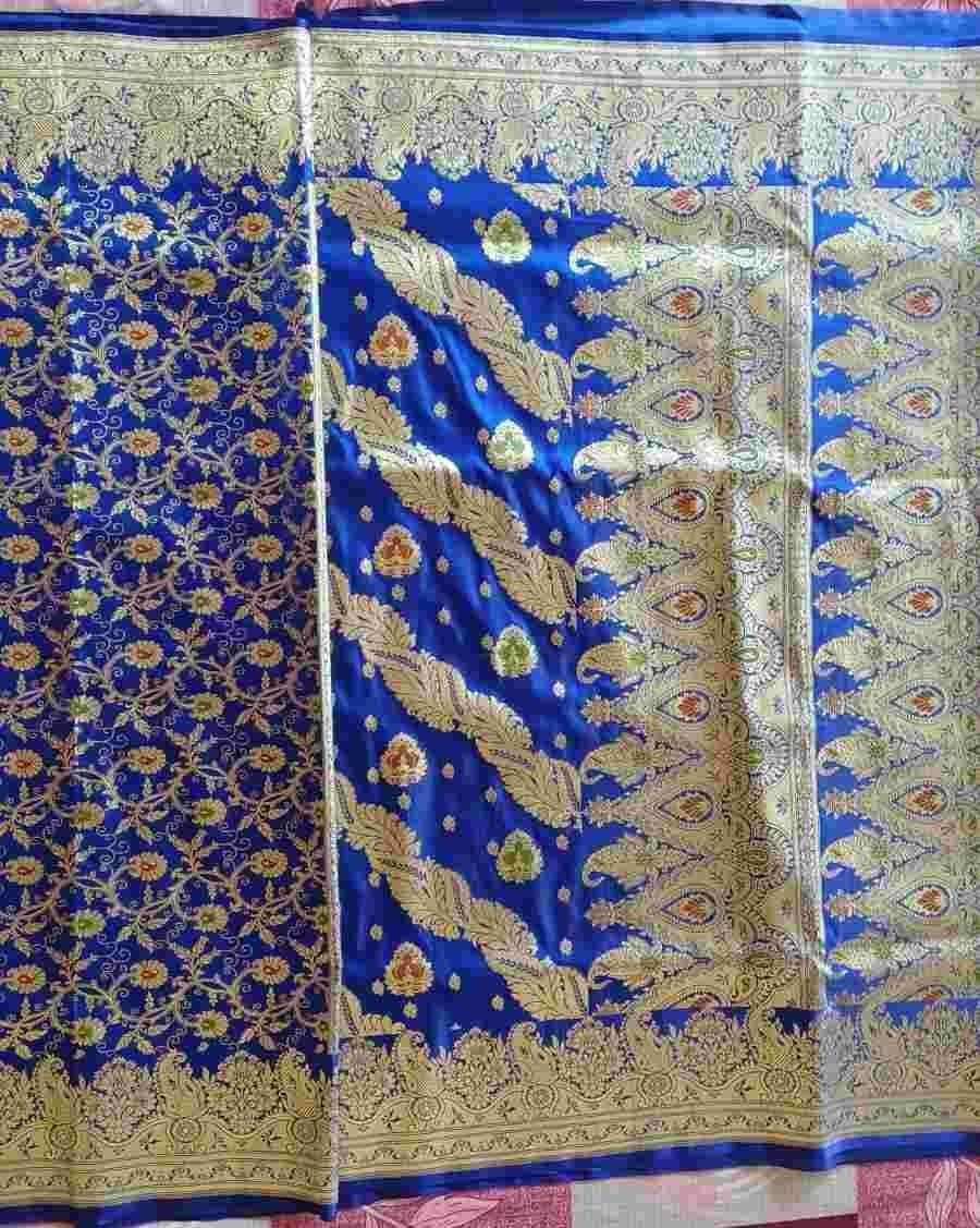 banarasi art silk mina aana patali saree