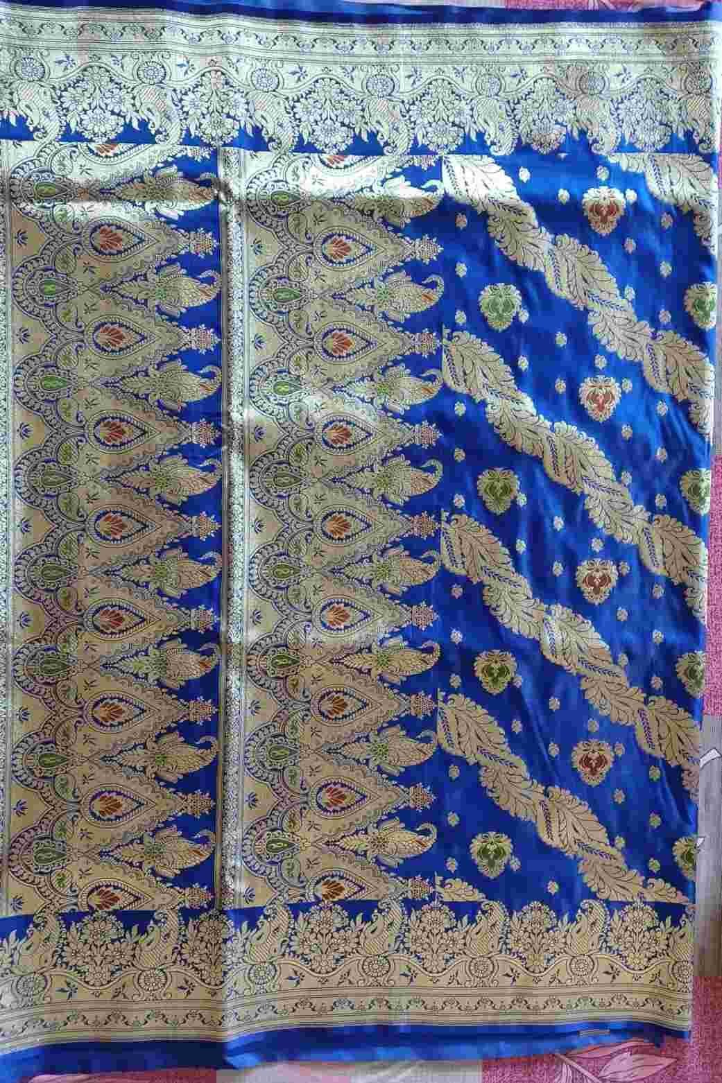 banarasi art silk mina aana patali saree - image 2