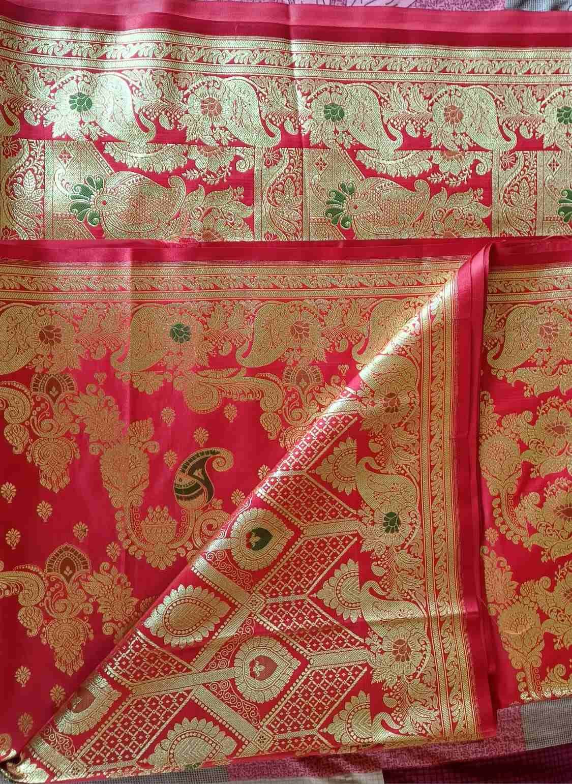 banarasi art silk sarre mina aana patali