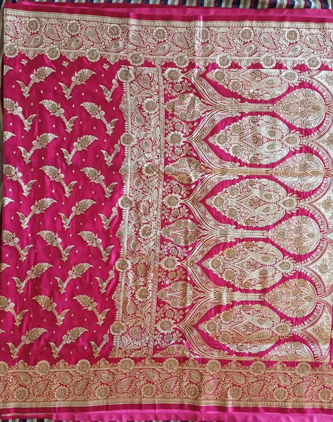 banarasi semi katansilk with surasaki ston work